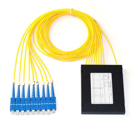 Progettazione compatta di fibra ottica dell'ABS dello SpA del connettore a forma di scatola del separatore 1x8 2.0mm Sc/Upc