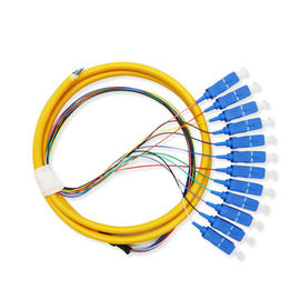 Connettore a fibra ottica dello Sc della treccia del cavo di toppa dei 12 centri per l'attrezzatura di telecomunicazione