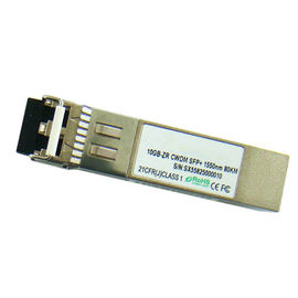 ricetrasmettitore della fibra di 10G CWDM SFP+, ricetrasmettitore ottico singolo 3.3V di 1550nm 80km Sfp+